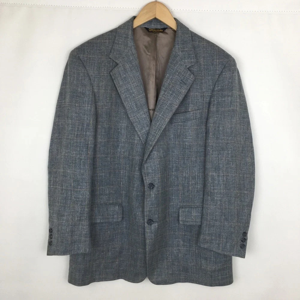 Brooks Brothers Mens Blazer Sports Coat Blue Plaid Size 42R